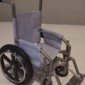 Retired American Girl 18" Doll Periwinkle Blue Hospital Wheelchair